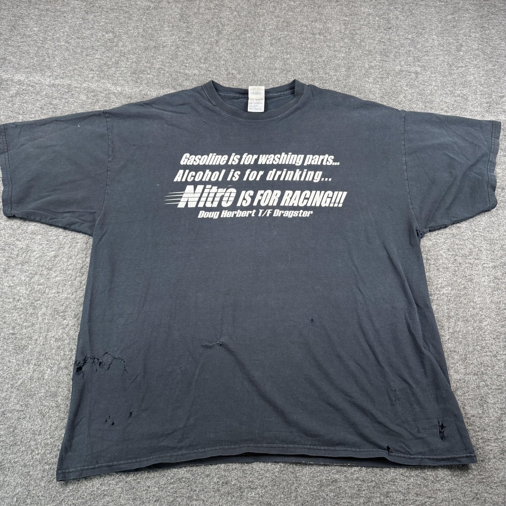 Snap on Nitro Racing Shirt Mens 2XL Black NHRA Drag Racing Trashed Distressed - Picture 2 of 15